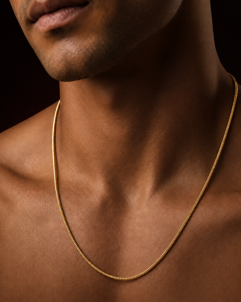 Polished serpentine Chain - 1.2 MM