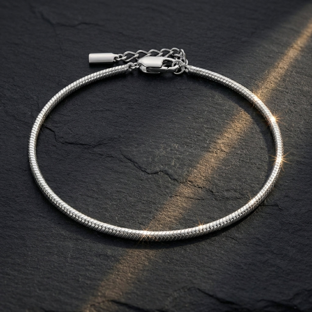 Polished Serpentine Bracelet - 1.8 MM
