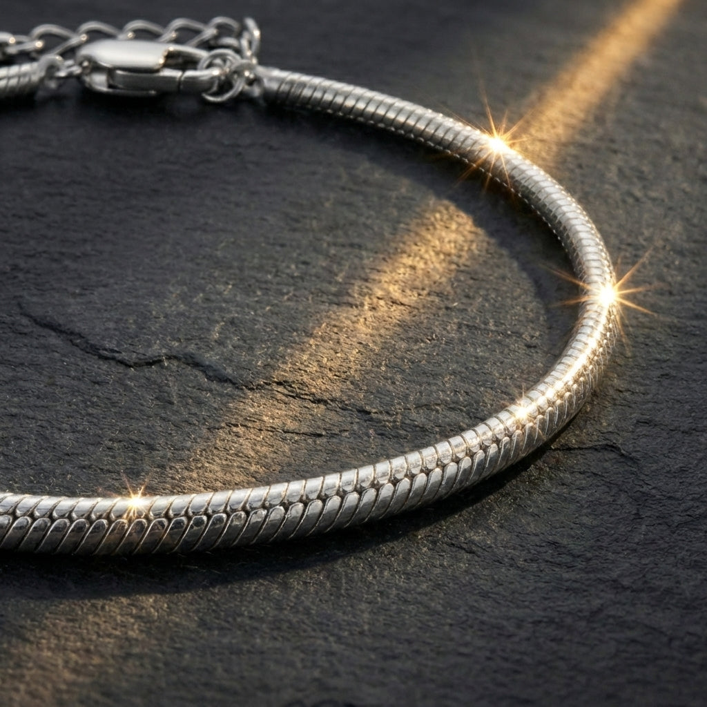 Polished Serpentine Bracelet - 1.8 MM