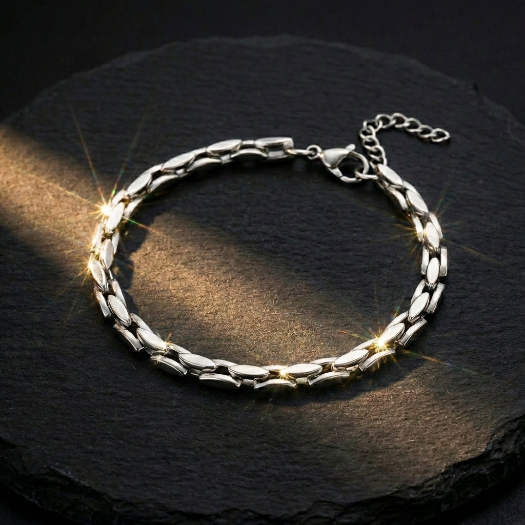 Rubycrab Silver Bracelet - 5 MM