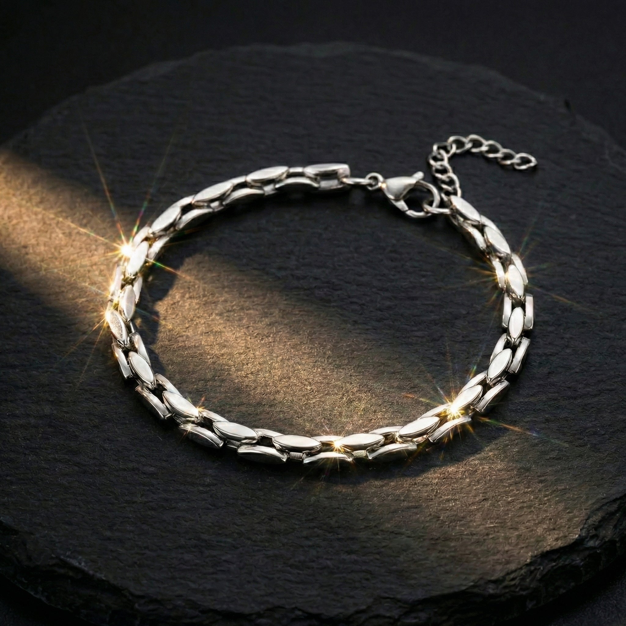 Rubycrab Silver bracelet- 3 MM