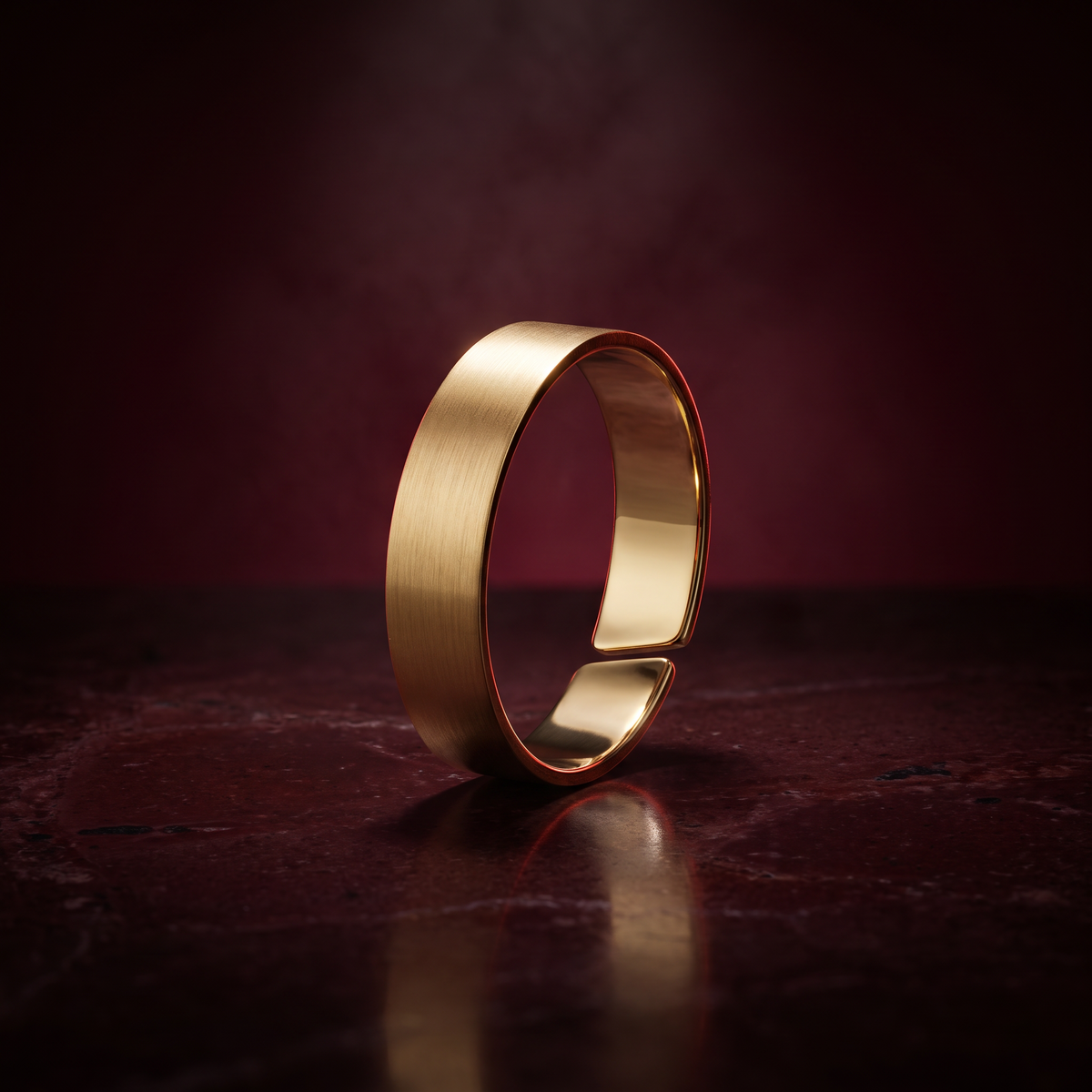 Open Band Ring 4 MM - 18K Gold