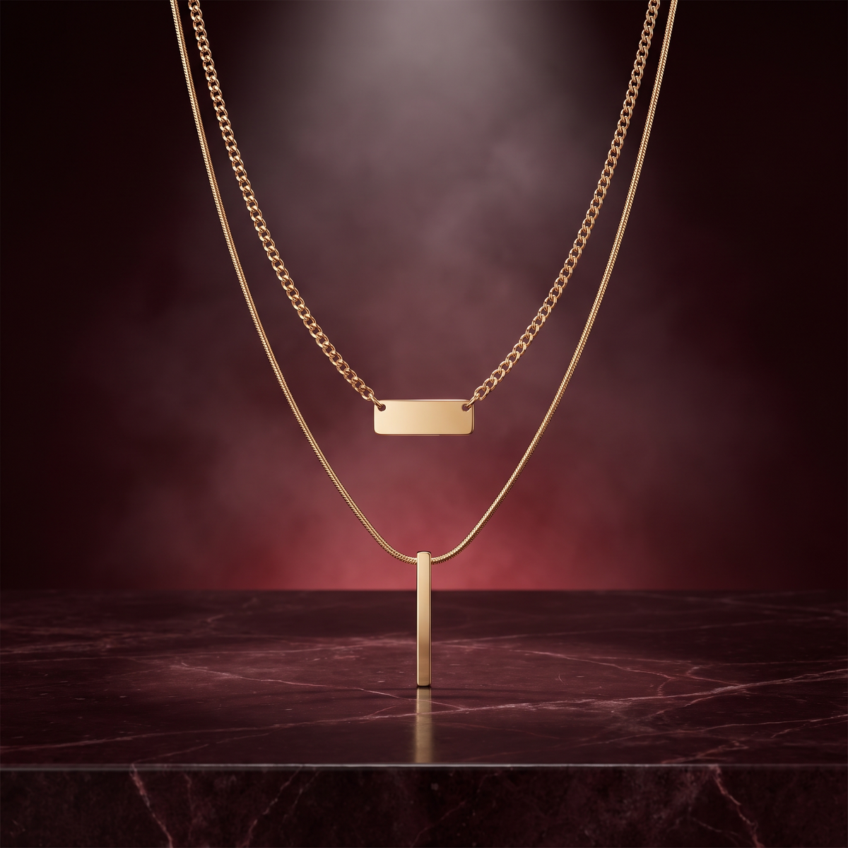 Layered Chain Set - 18K Gold