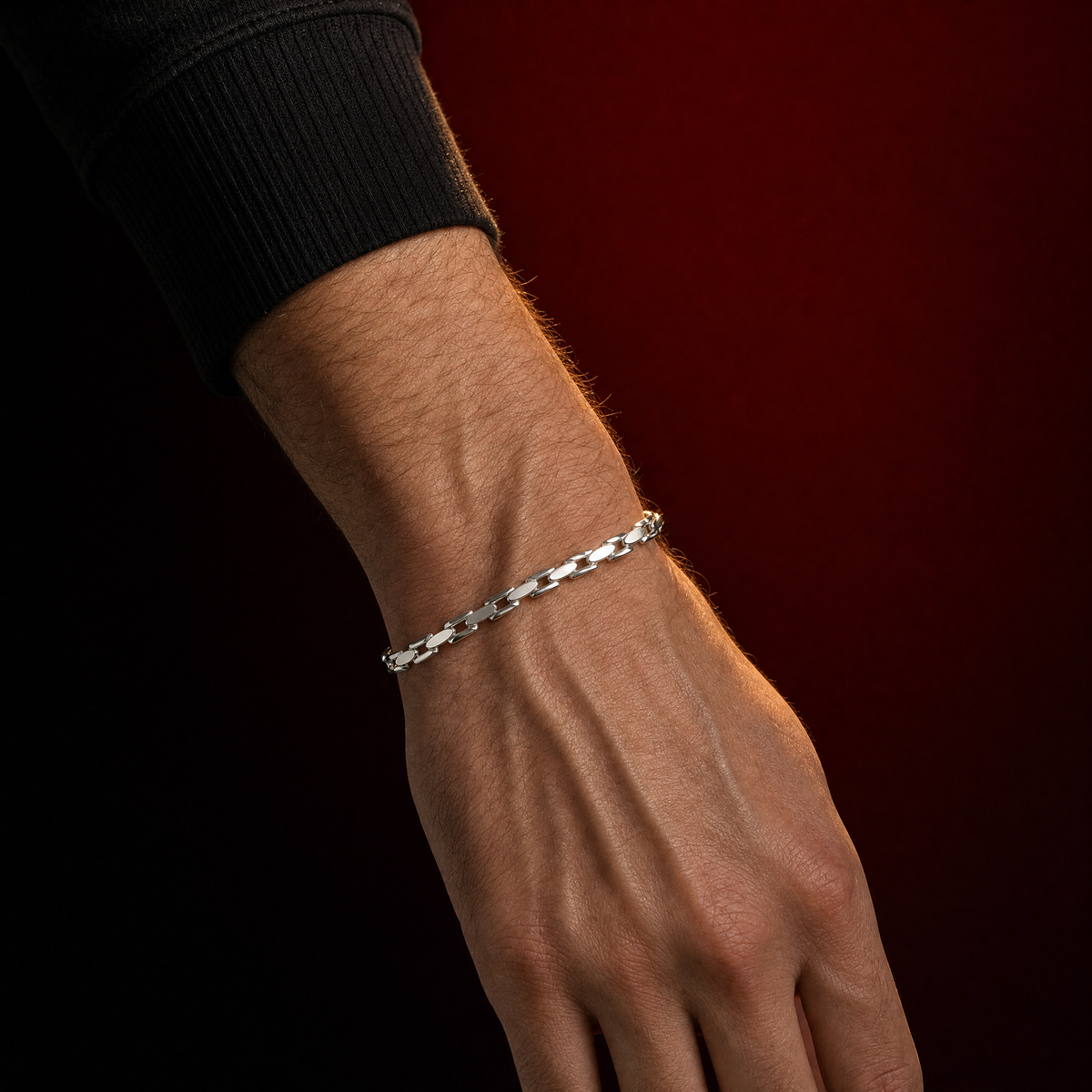 Rubycrab Bracelet 5 MM worn on the wrist